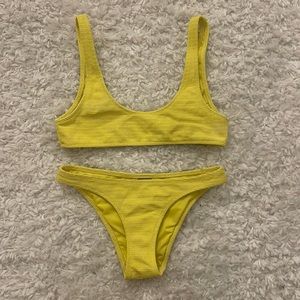 Bright yellow bikini set